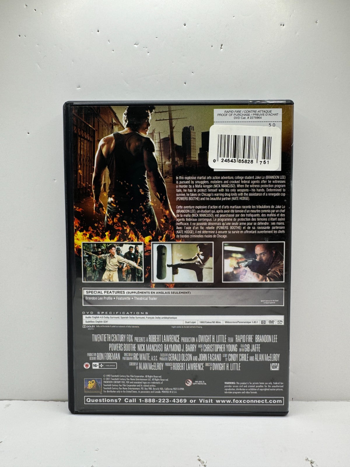 Rapid Fire (DVD) Brandon Lee Action RARE OOP
