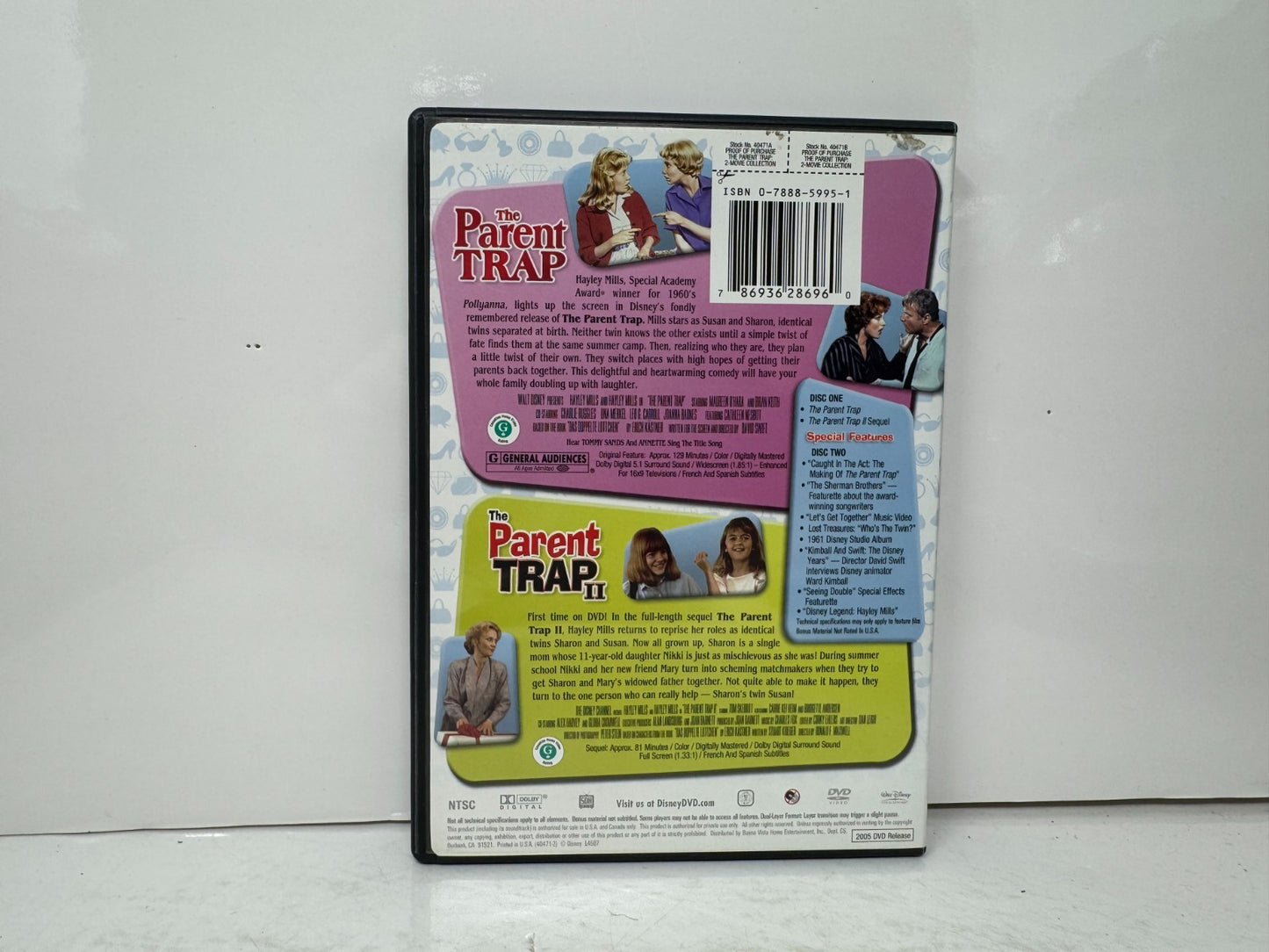 The Parent Trap / The Parent Trap II (DVD) Disney Good Condition!!!