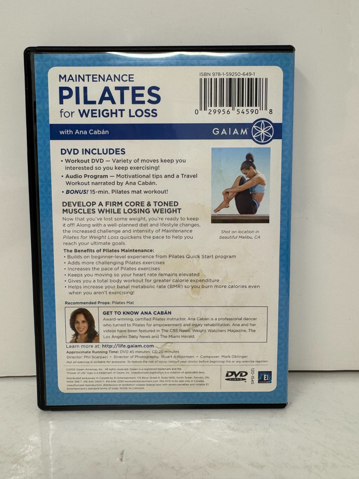Maintenance Pilates for Weight Loss (DVD) Fitness Good Condition!!!