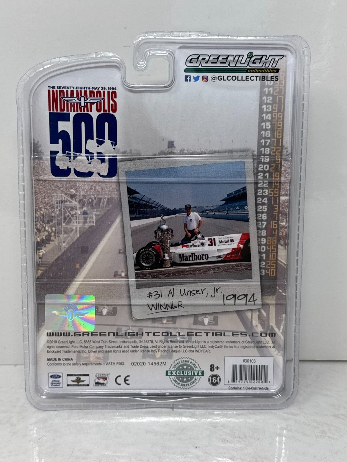 Greenlight 78th Indianapolis 500 1994 Ford F-150 Lightning 1:64 Diecast