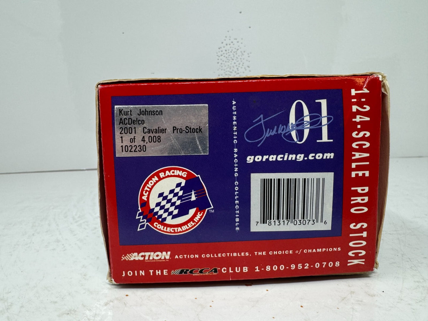 Action NHRA Kurt Johnson ACDelco 2001 Cavalier Pro Stock 1:24 Diecast