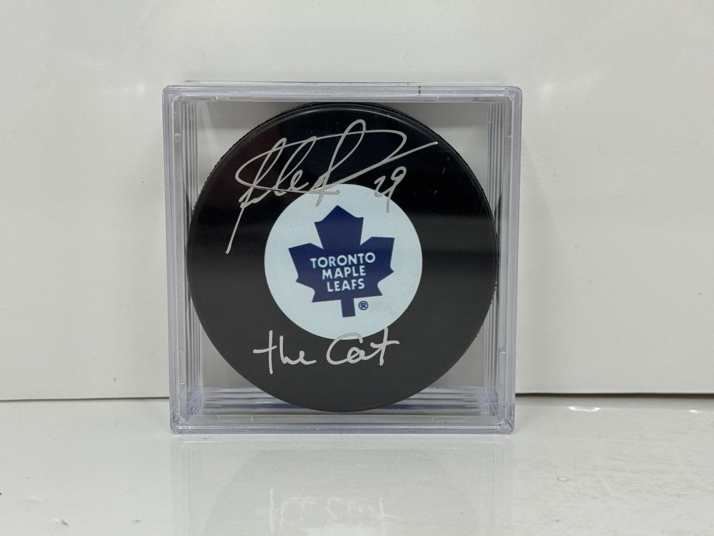 Felix Potvin Toronto Maple Leafs Signed NHL Autograph Puck Silver Auto