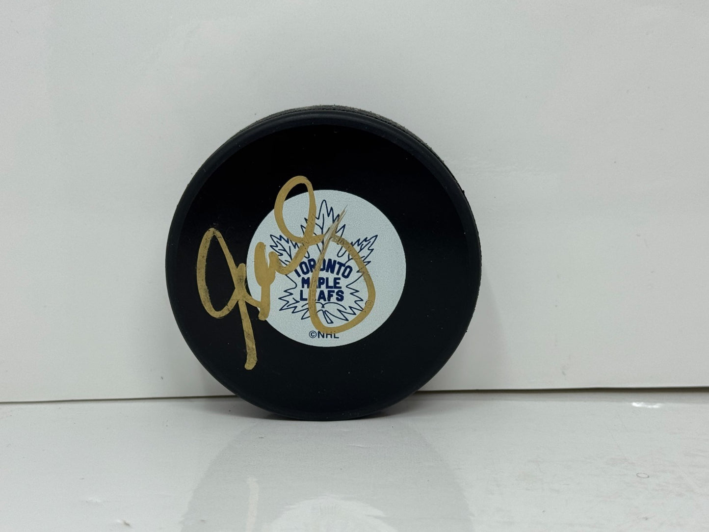 Glenn Healy Toronto Maple Leafs Signed NHL Autograph Puck Gold Auto