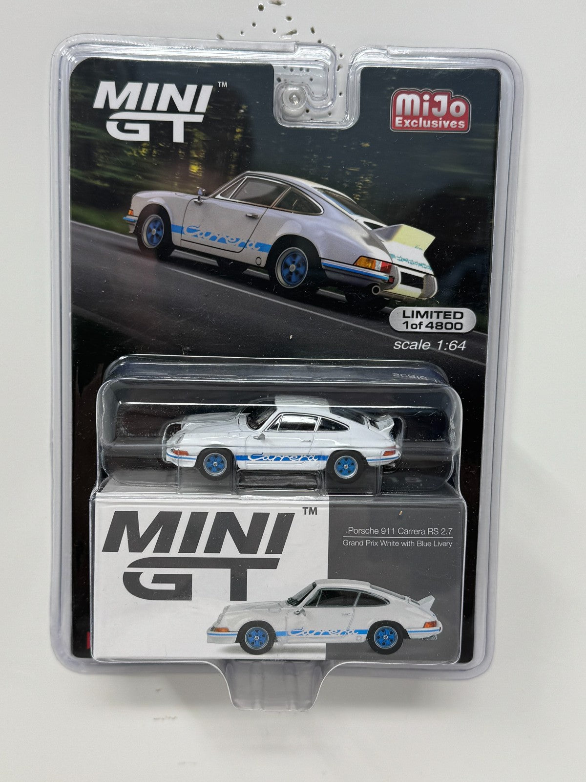 Mini GT Porsche 911 Carrera RS 2.7 Grand Prix with Blue Livery 1:64 Diecast