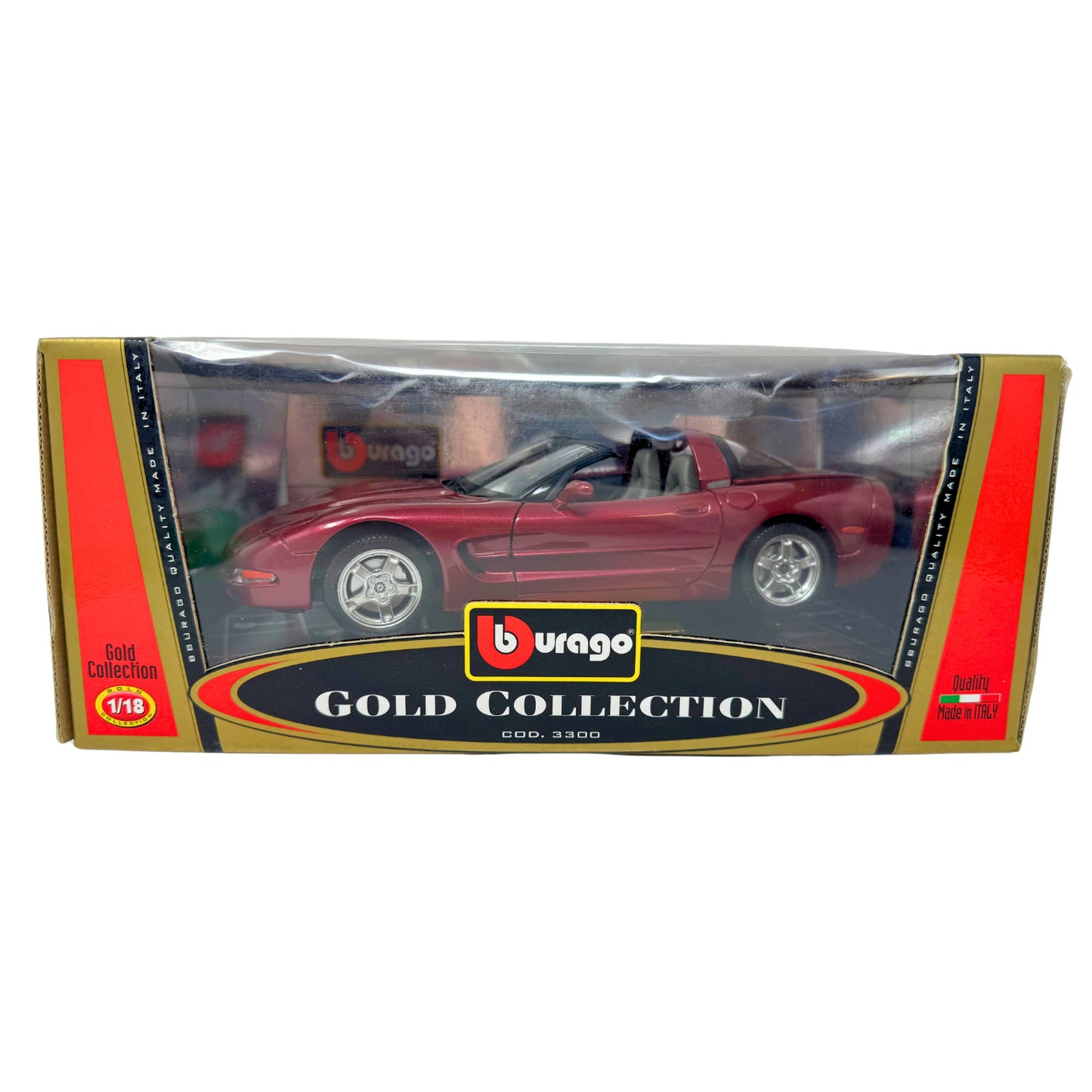 Bburago 1998 Chevrolet Corvette Coupe Targa Gold Collection 1:18 Diecast