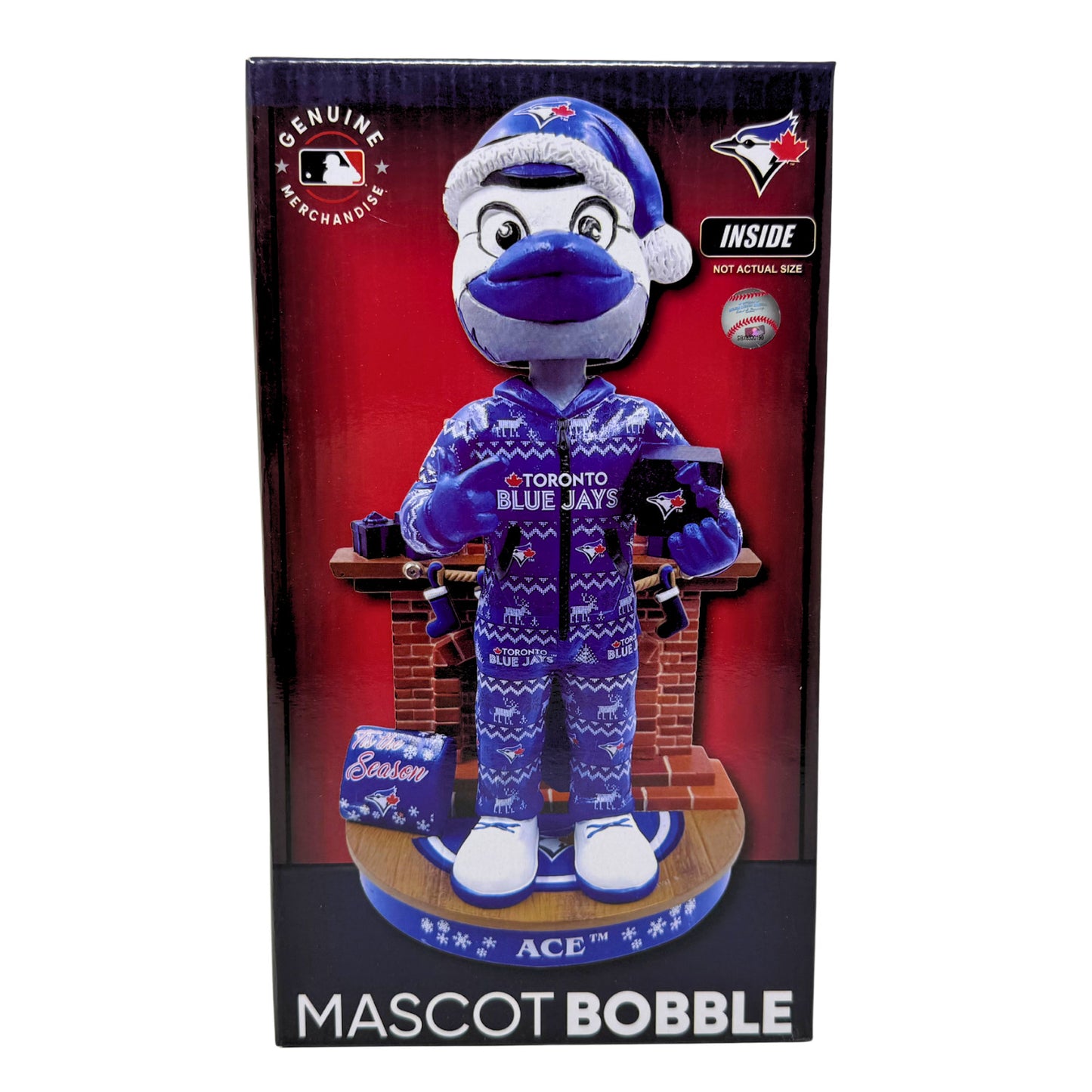 FOCO MLB Toronto Blue Jays ACE Mascot Holiday Bobblehead
