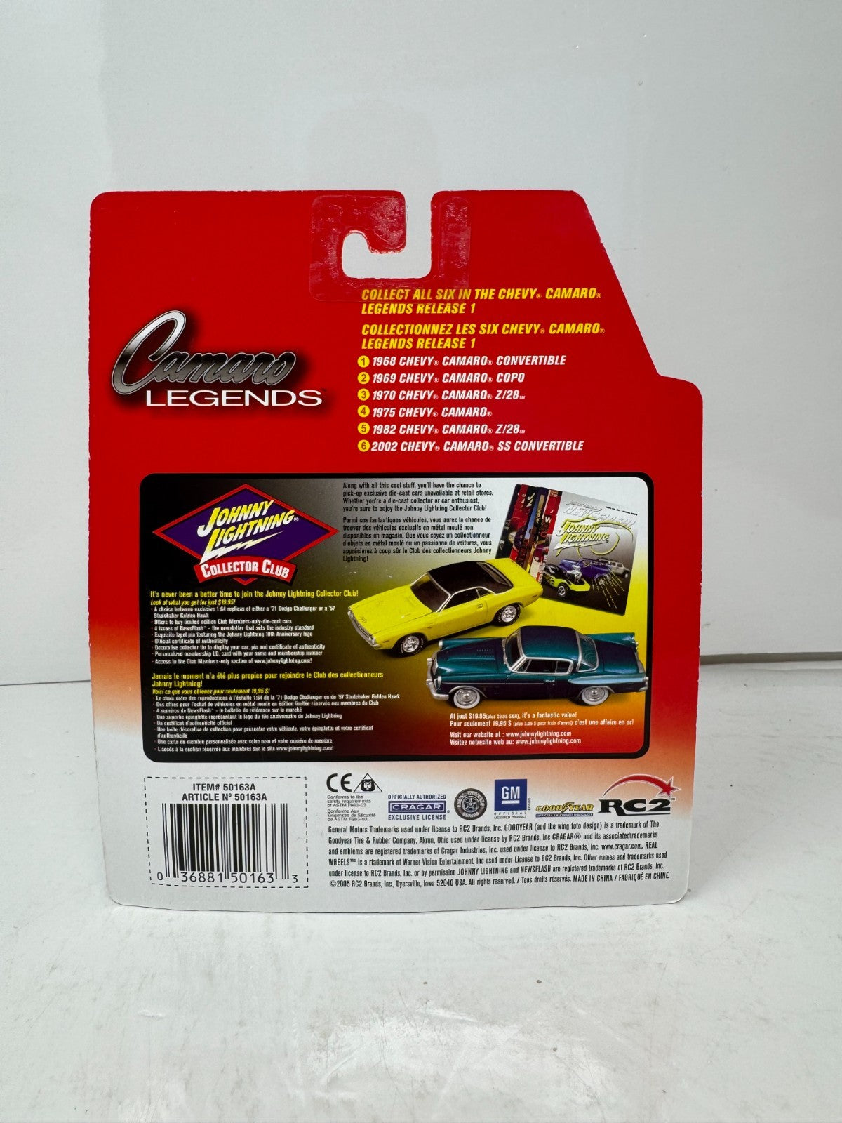 Johnny Lightning Camaro Legends 1968 Chevy Camaro Convertible 1:64 Diecast