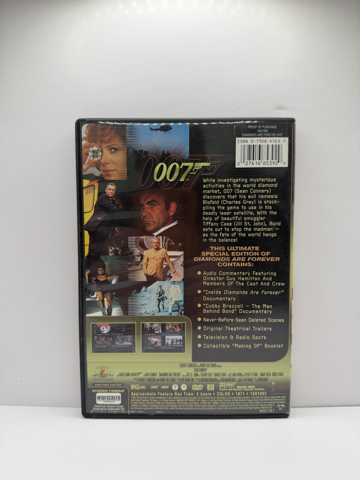 Diamonds Are Forever (DVD) Sean Connery James Bond Action