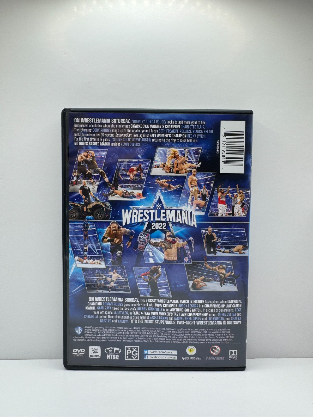 WWE: WrestleMania 38 (DVD) WWE Wrestling