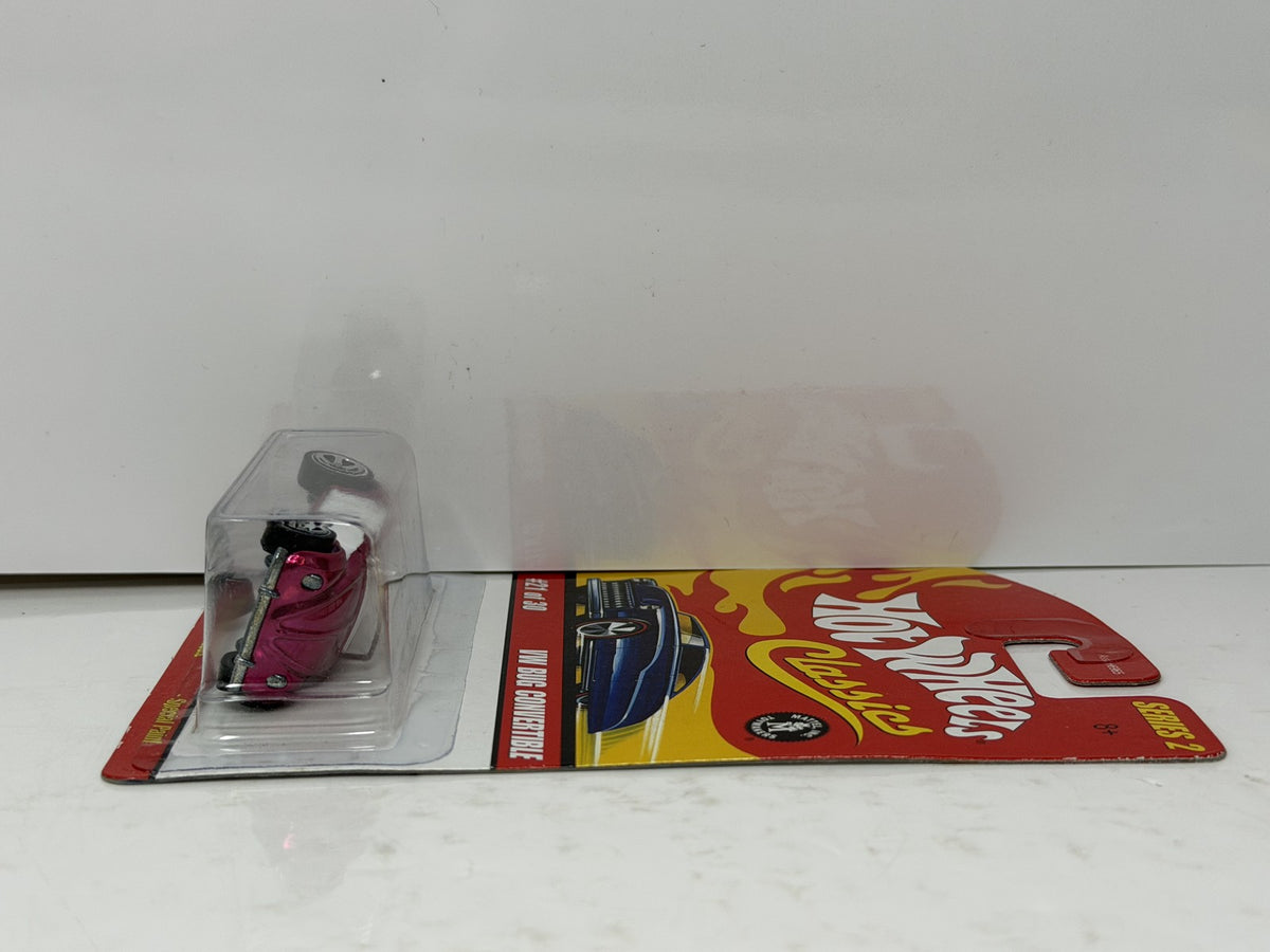 Hot Wheels Classics Series 2 Volkswagen Bug Convertible 1:64 Diecast Pink