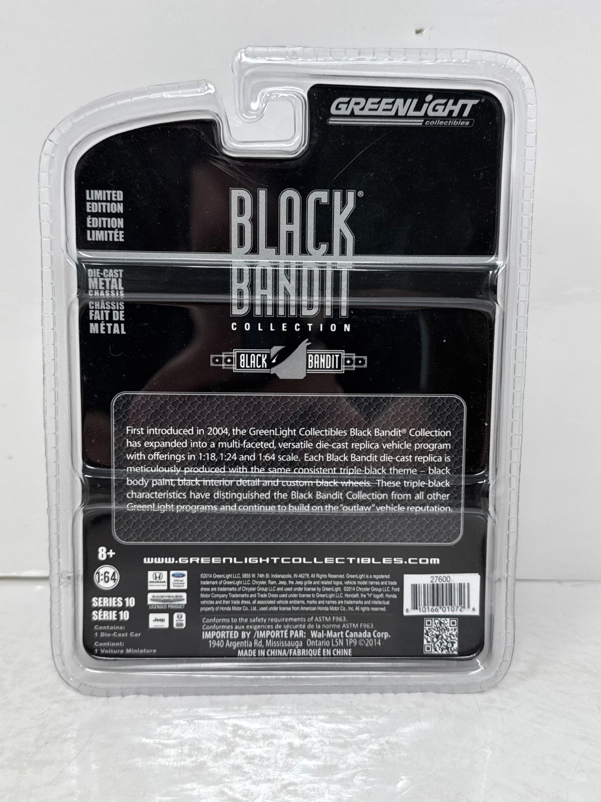 Greenlight Black Bandit Collection 2011 Honda Civic Si 1:64 Diecast RARE!!