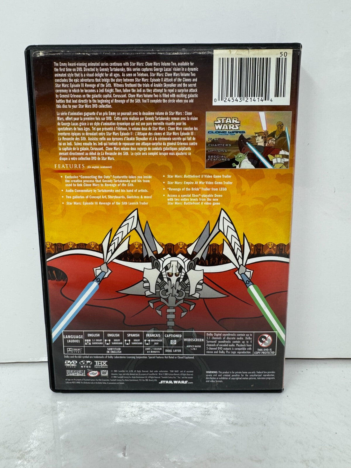 Star Wars: Clone Wars: Season 2 (DVD) Kids Cartoon Good Condition!!!