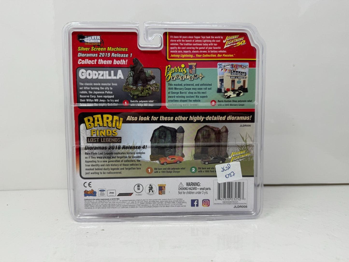 Johnny Lightning Barris Kustom 1949 Mercury Silver Screen Dioramas 1:64 Diecast