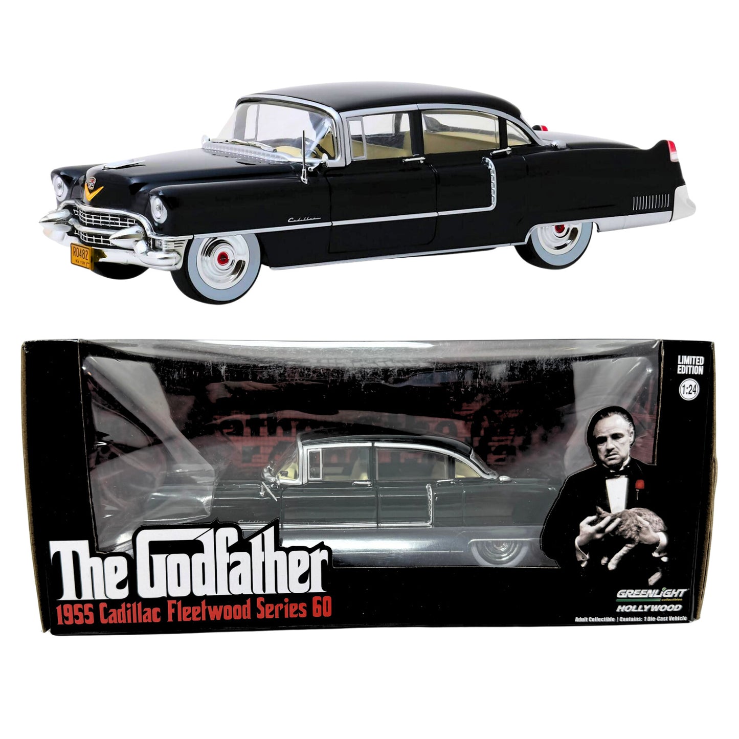 Greenlight Hollywood The Godfather 1955 Cadillac Fleetwood 1:24 Diecast