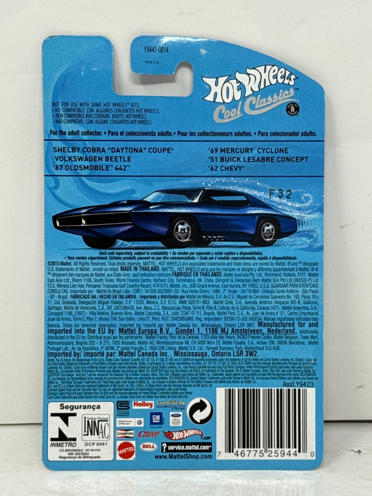 Hot Wheels Cool Classics 1962 Chevy Spectrafrost 1:64 Diecast