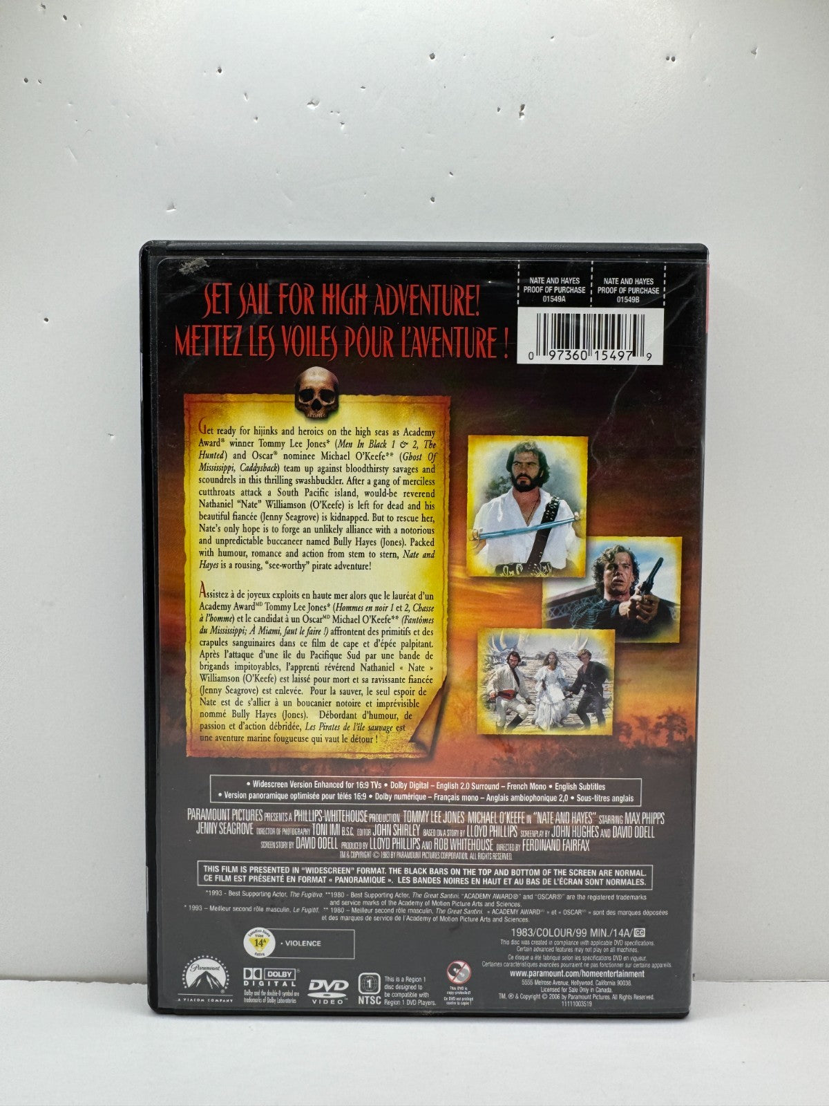 Nate and Hayes (DVD) Tommy Lee Jones Adventure