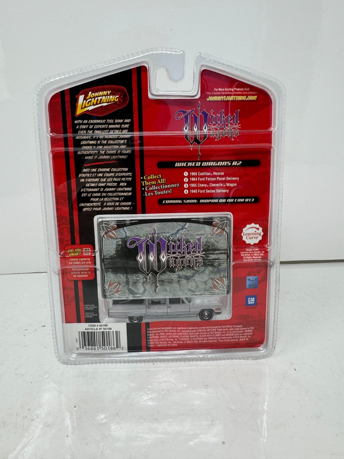 Johnny Lightning Wicked Wagons 1966 Cadillac Hearse 1:64 Diecast