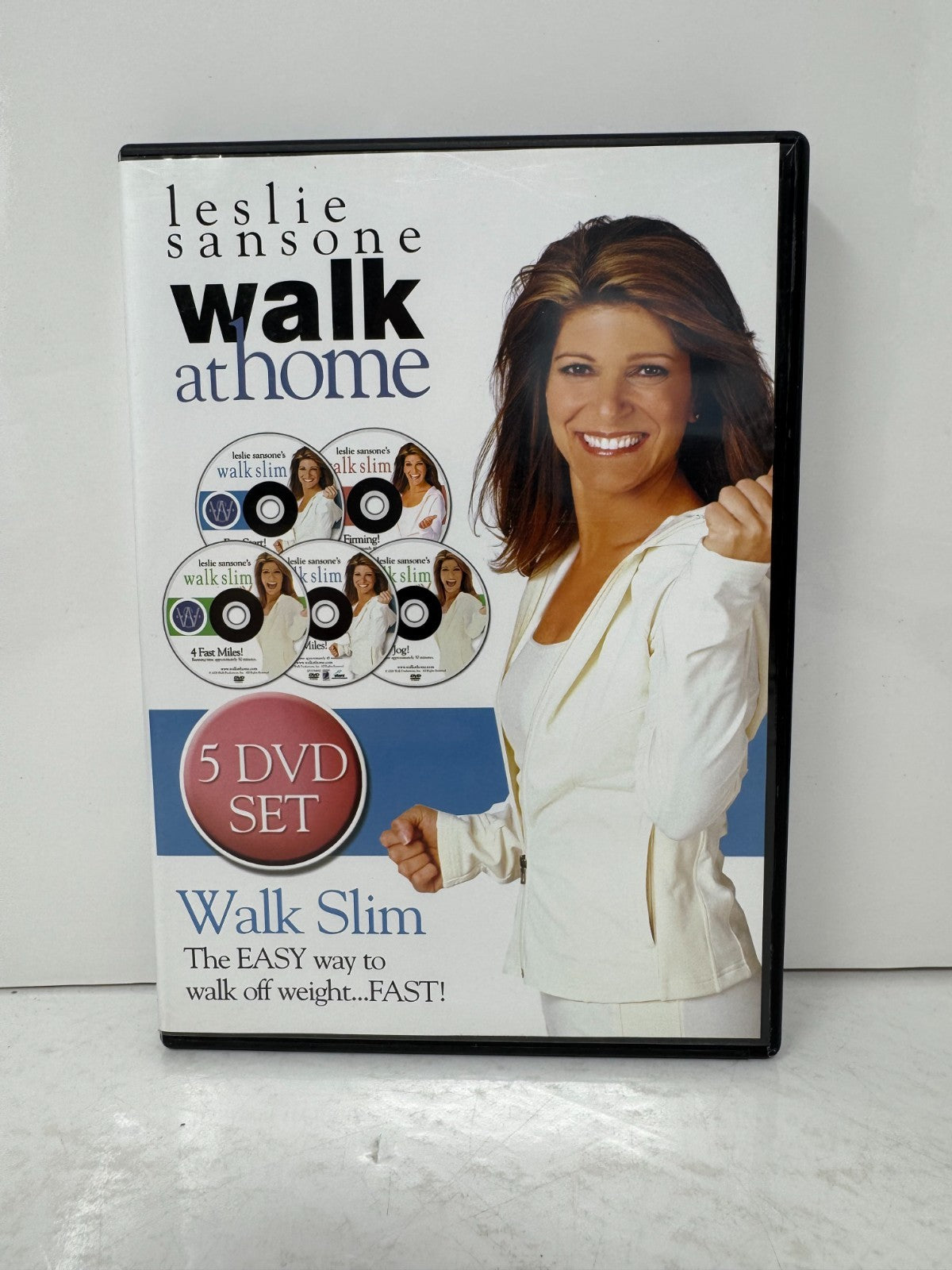 Leslie Sansone: Walk at Home 5-DVD Set Walk Slim (DVD) Fitness Good Condition!!!