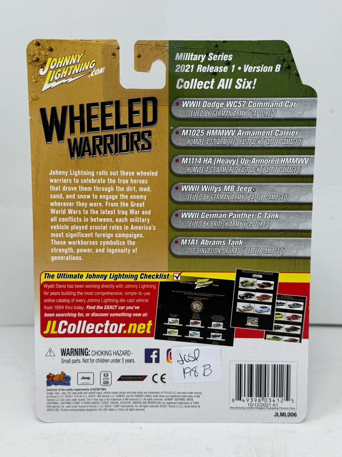 Johnny Lightning Wheeled Warriors M1025 HMMWV Armament Carrier 1:64 Diecast V. B