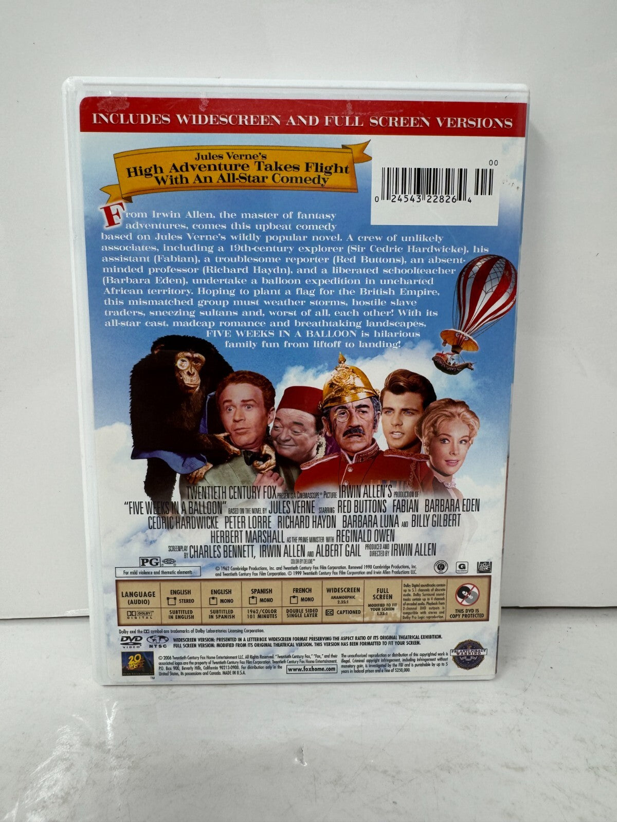 Five Weeks in a Balloon (DVD) Adventure Good Condition!!!