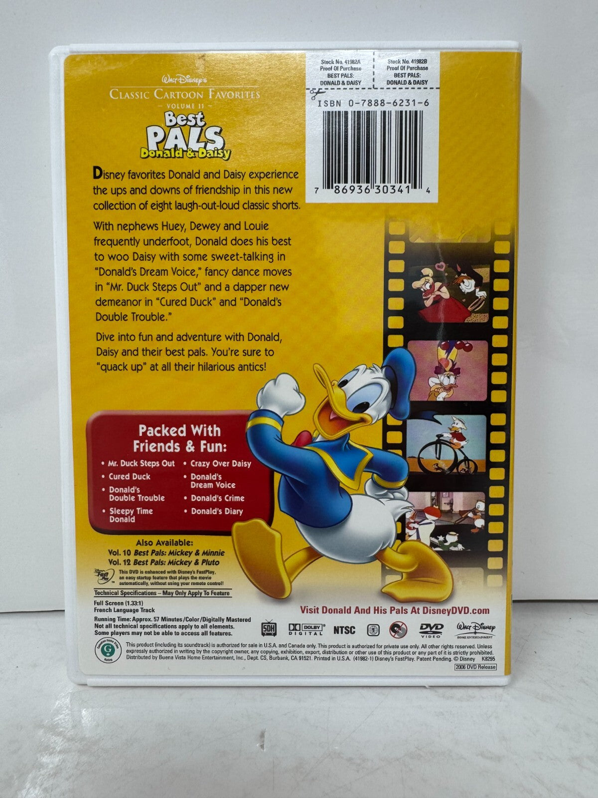 Classic Cartoon Favorites: Best Pals Donald & Daisy (DVD) Good Condition!!!