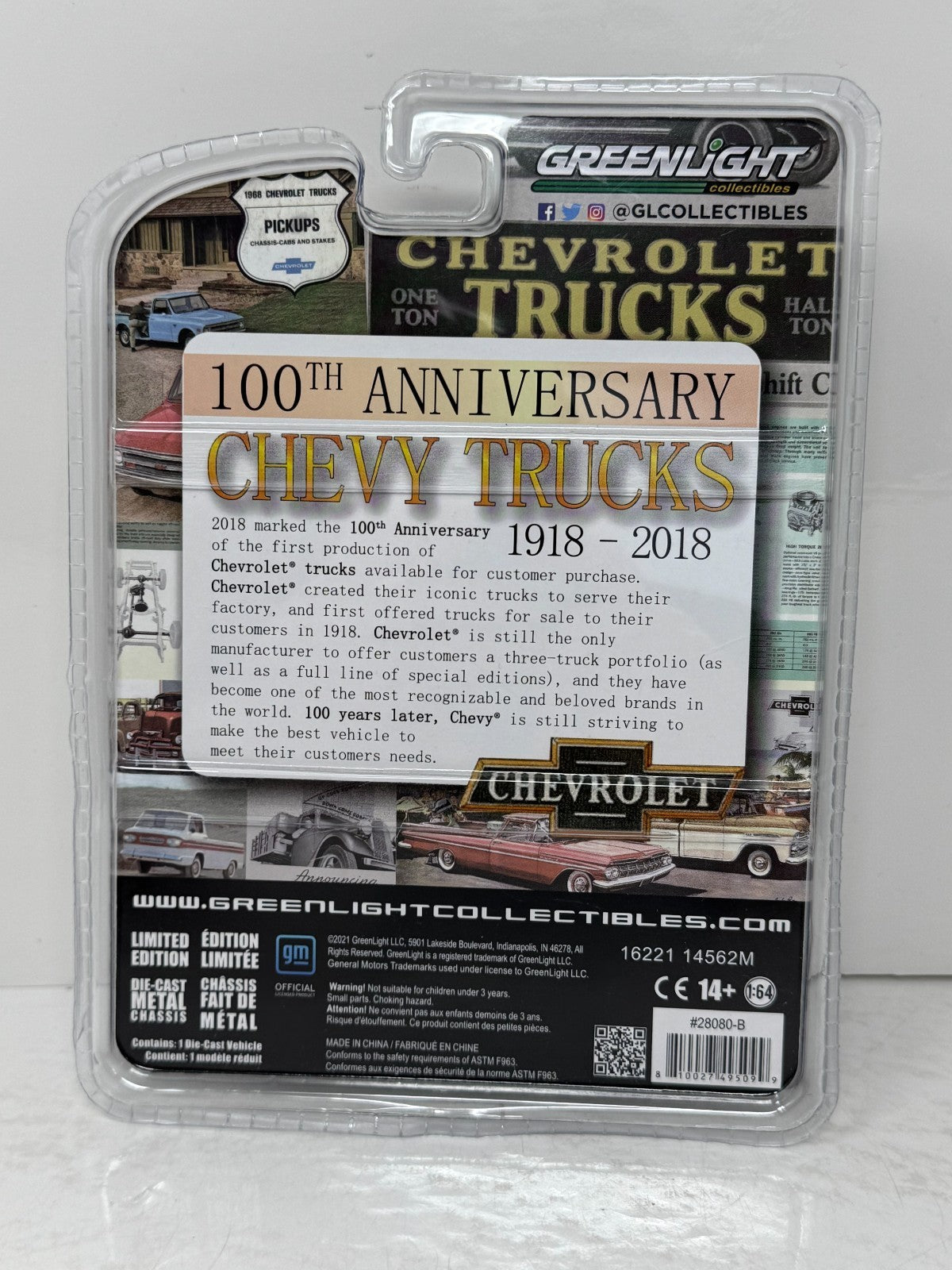Greenlight 1988 Chevrolet S-10 100th Anniversary Chevy Trucks 1:64 Diecast
