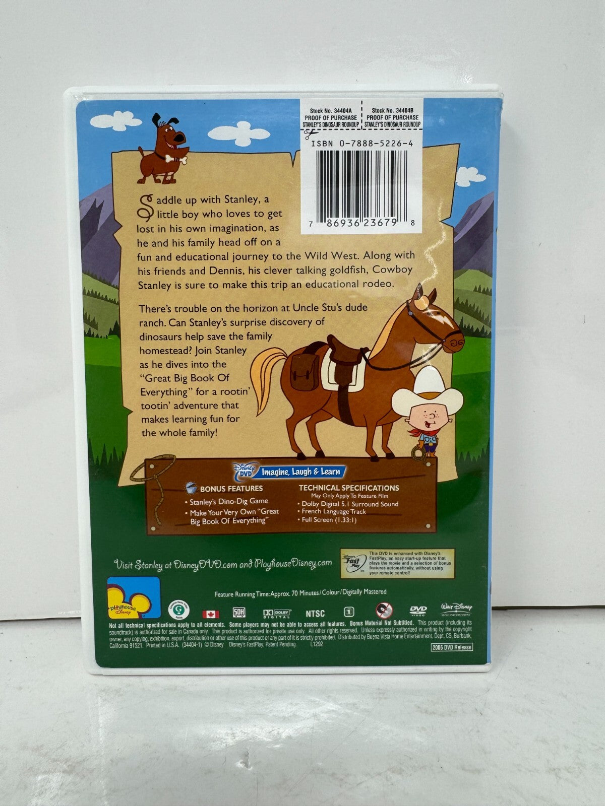Stanley's Dinosaur Round-Up (DVD) Disney Good Condition!!!
