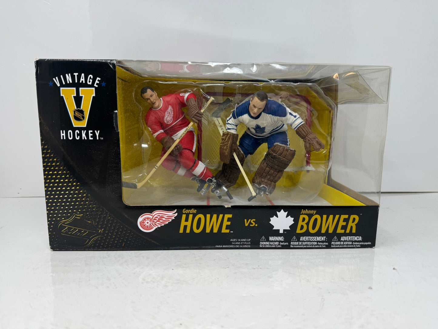 McFarlane NHL Showdown Gordie Howe vs. Johnny Bower Detroit Toronto Figures