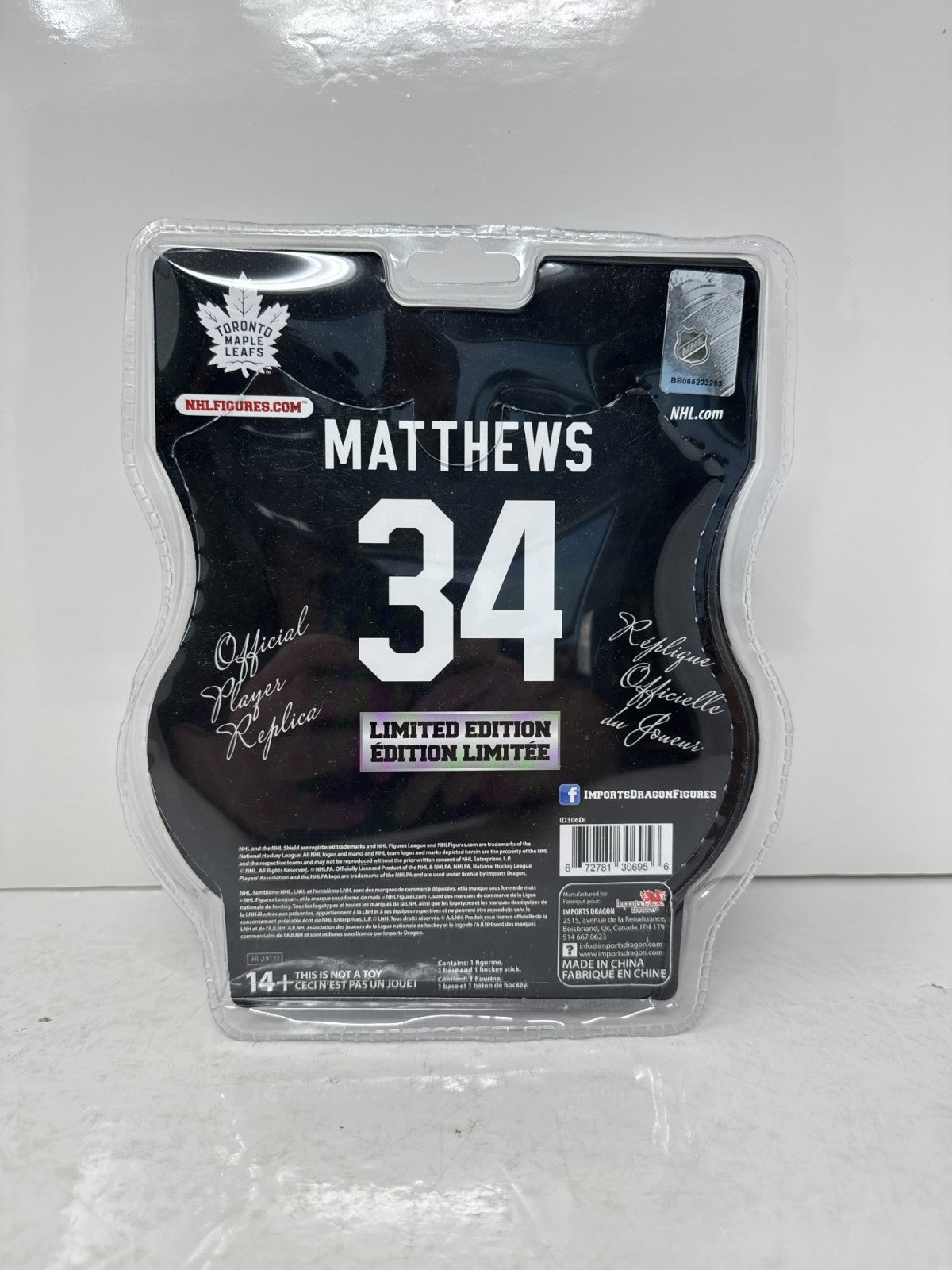 Imports Dragon NHL Auston Matthews Toronto Maple Leafs Limited Edition Figure