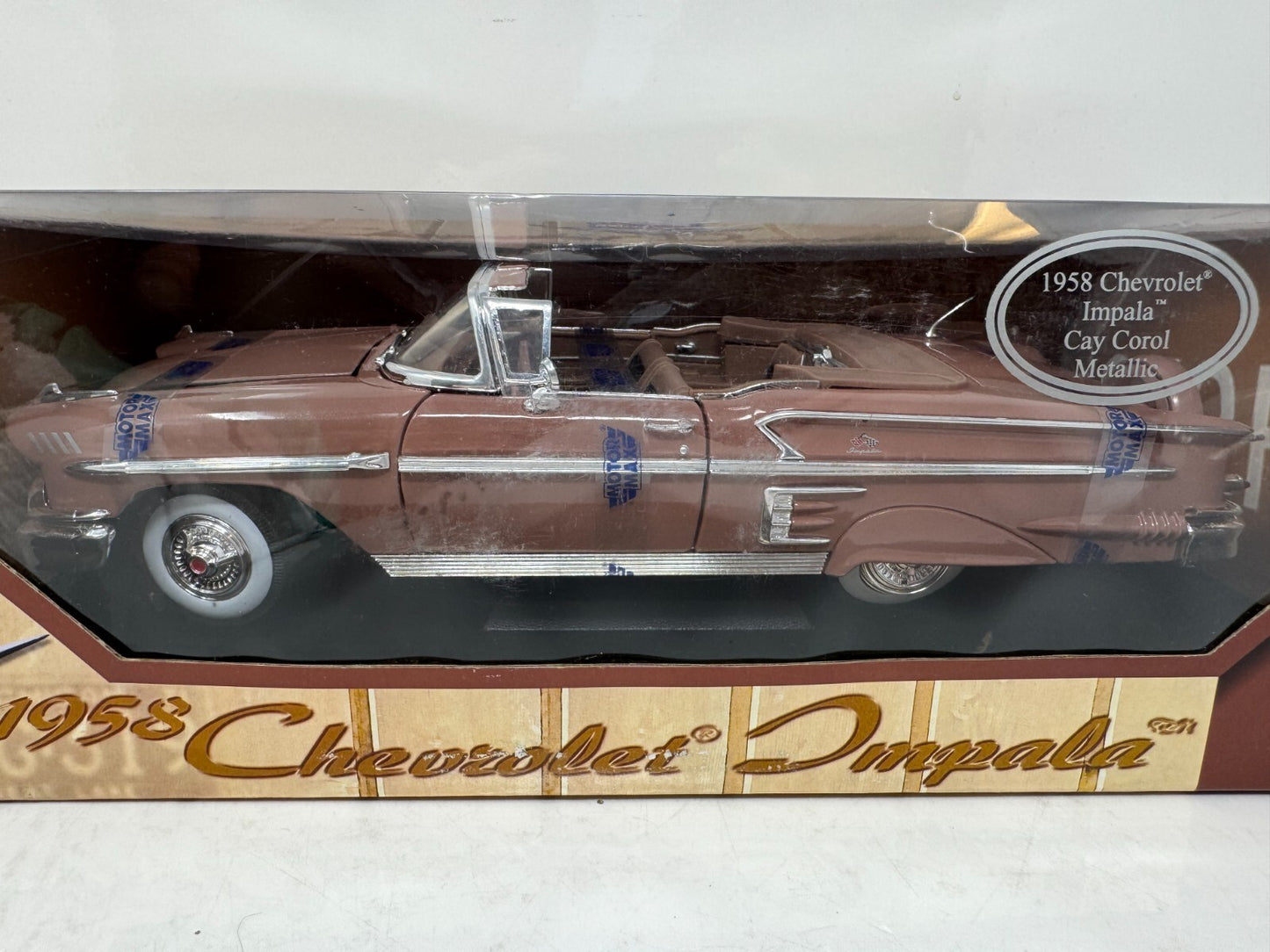 Motormax 1958 Chevrolet Impala Cay Corol Metallic 1:18 Diecast