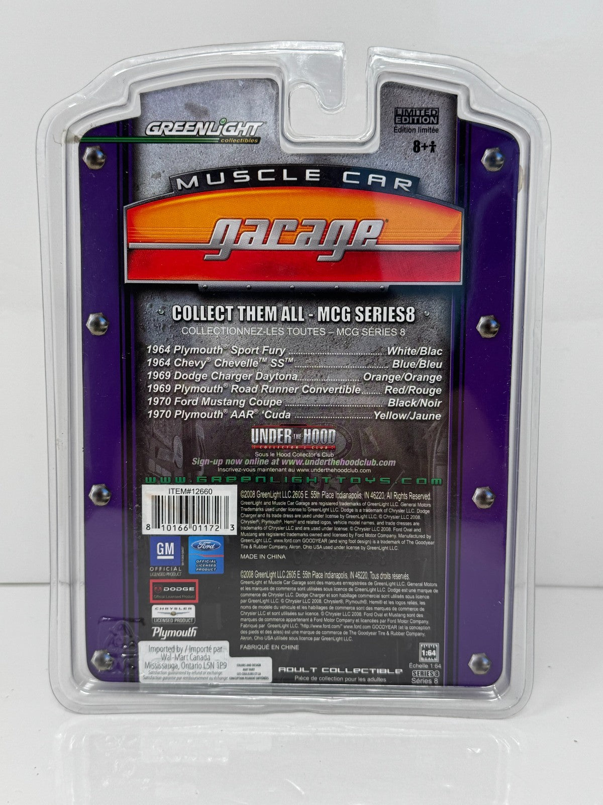 Greenlight Muscle Car Garage 1964 Plymouth Sport Fury CHASE 1:64 Diecast