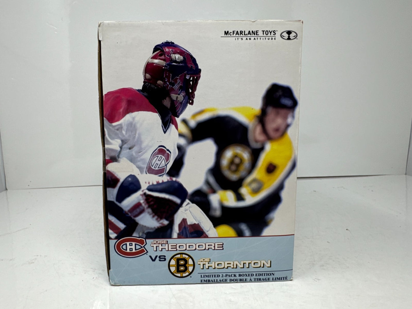 Mcfarlane NHL Jose Theodore Montreal vs Joe Thornton Boston 2-Pack Figure