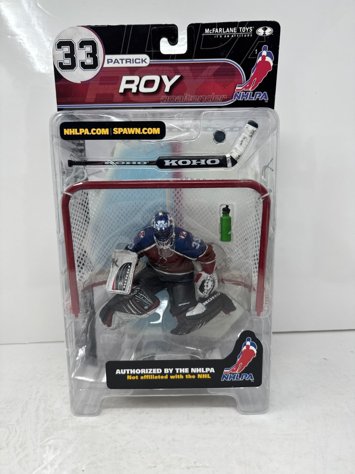 McFarlane NHLPA Patrick Roy Colorado Avalanche Maroon Jersey NHLPA Logo Figure