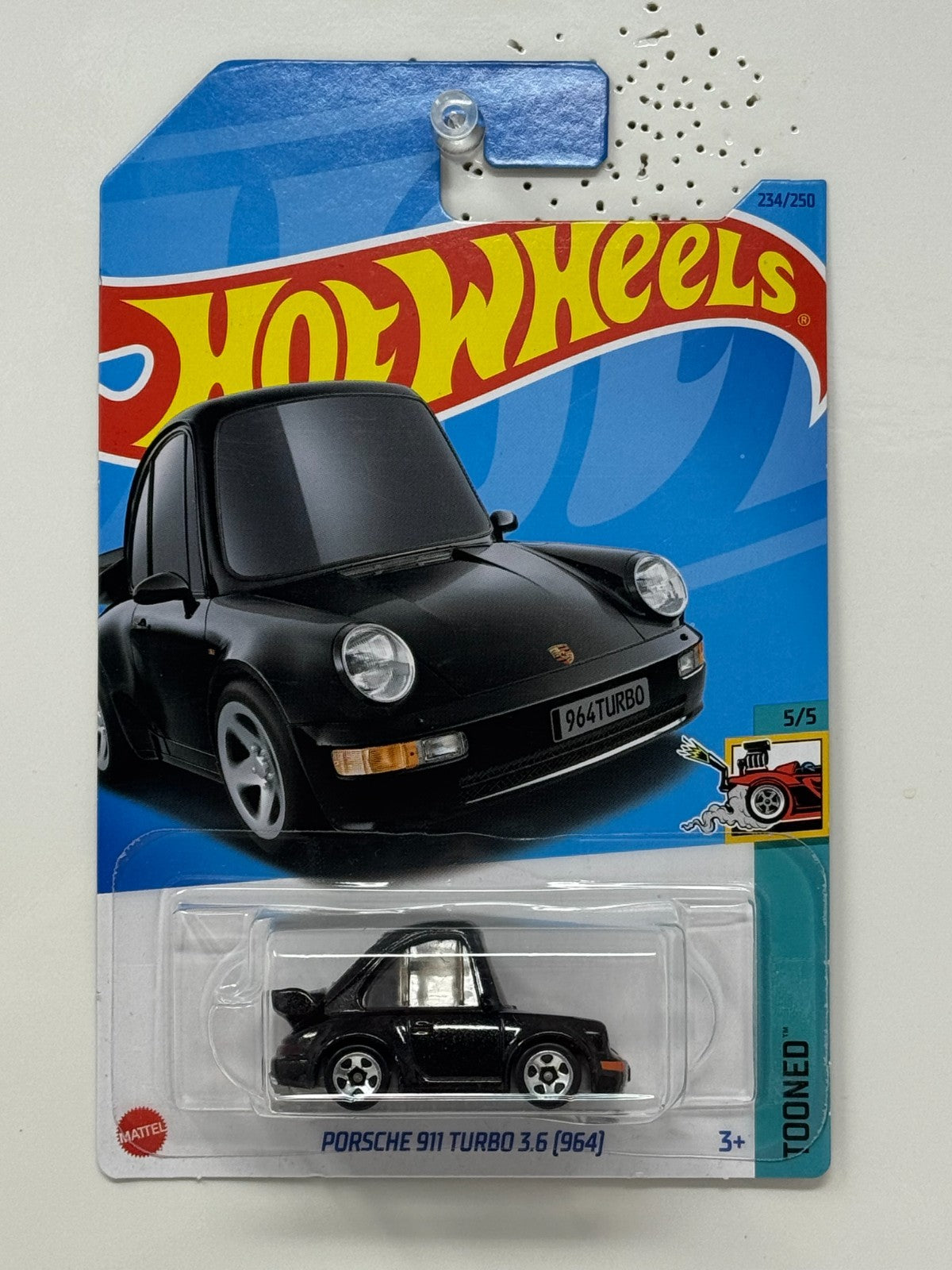 Hot Wheels Tooned Porsche 911 Turbo 3.6 (964) 1:64 Diecast Black