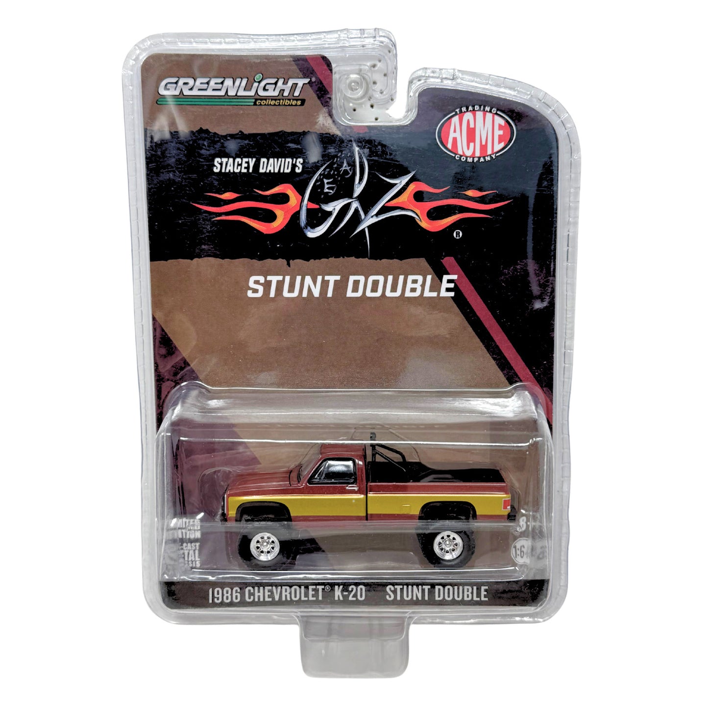 Greenlight ACME 1986 Chevrolet K-20 Stacey David's Stunt Double 1:64 Diecast