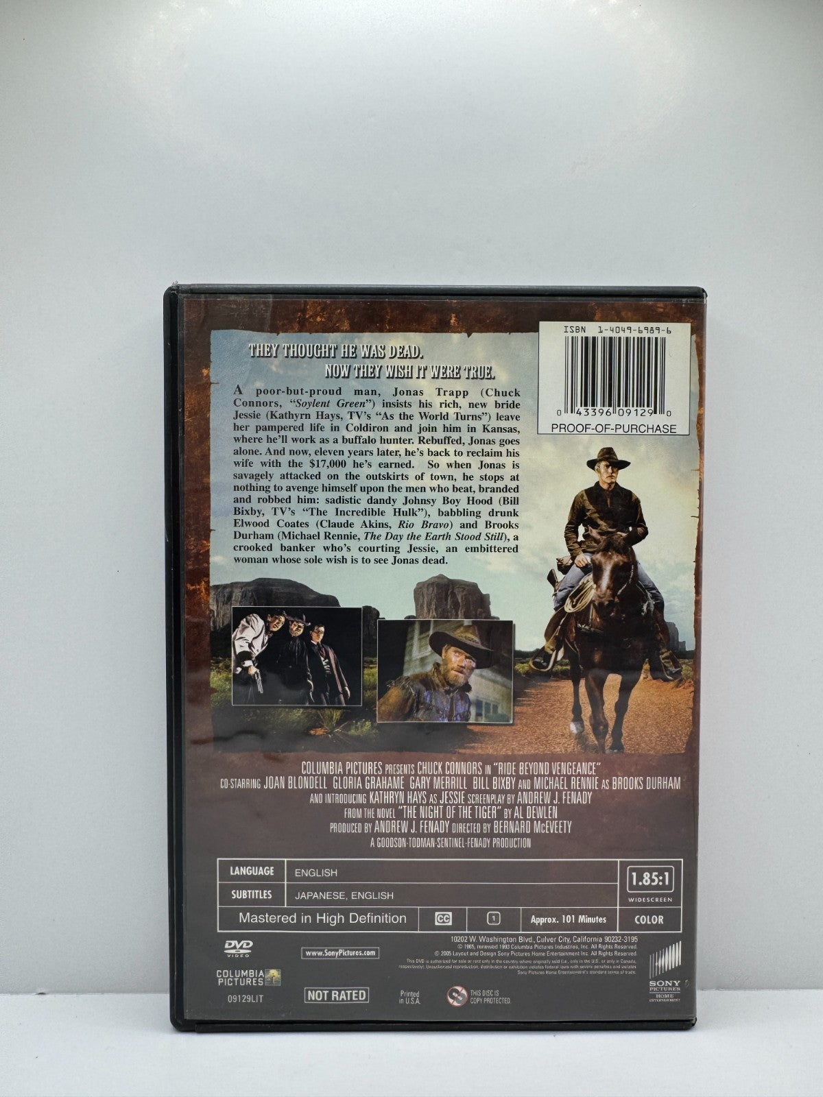 Ride Beyond Vengeance (DVD) Chuck Connors Western