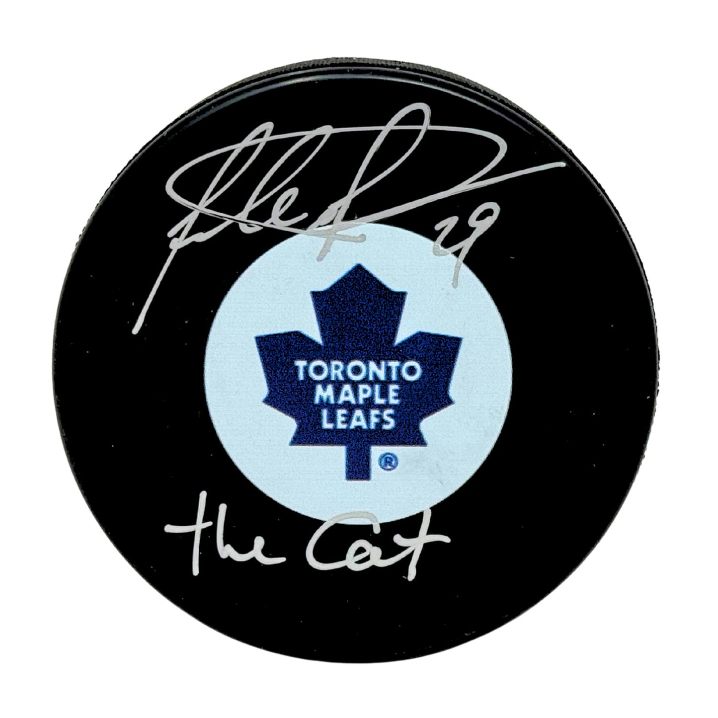 Felix Potvin Toronto Maple Leafs Signed NHL Autograph Puck Silver Auto