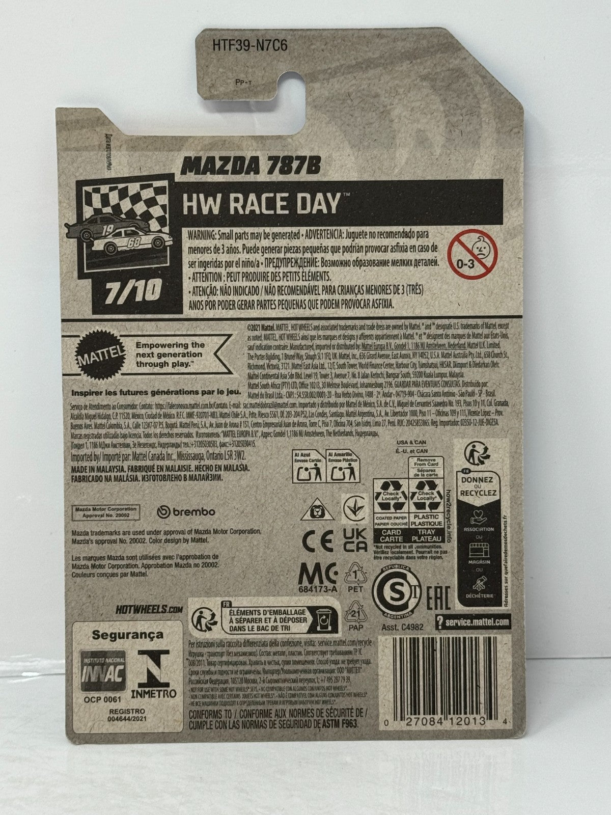 Hot Wheels Super Treasure Hunt Mazda 787B HW Race Day 1:64 Diecast