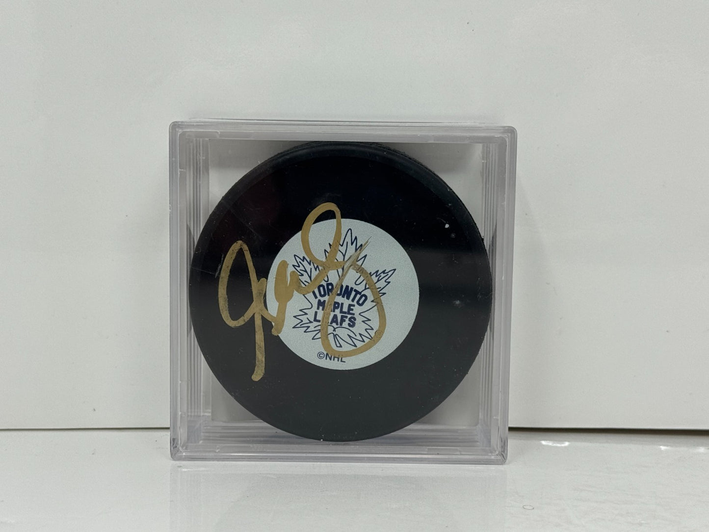 Glenn Healy Toronto Maple Leafs Signed NHL Autograph Puck Gold Auto