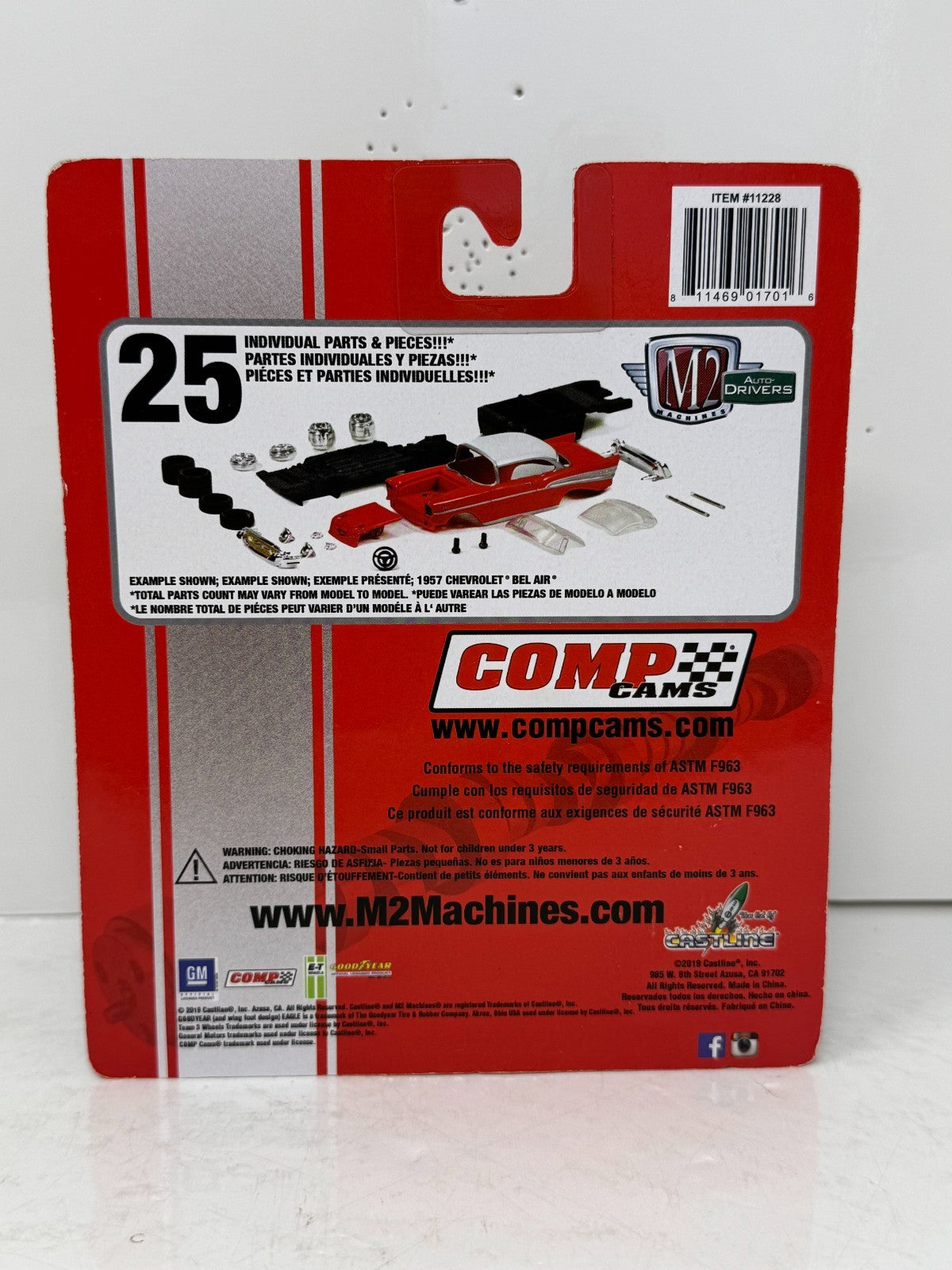 M2 Machines Auto-Drivers 1969 Chevrolet Camaro SS/RS COMP Cams 1:64 Diecast