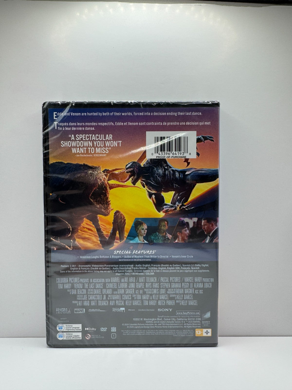 Venom: The Last Dance (DVD) Tom Hardy Action Sci-Fi New and Sealed!!!