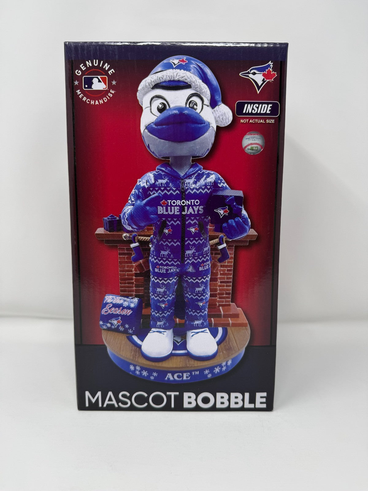 FOCO MLB Toronto Blue Jays ACE Mascot Holiday Bobblehead