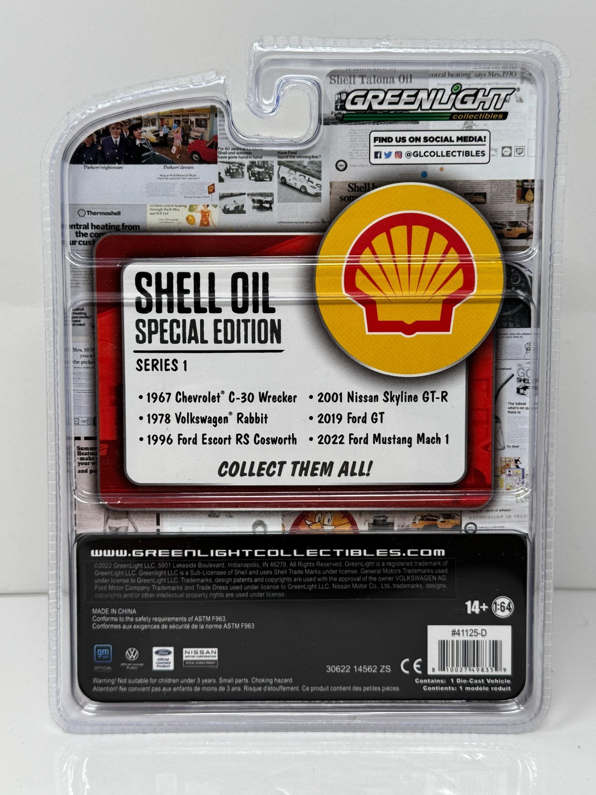 Greenlight Special Edition 2001 Nissan Skyline GT-R Shell V-Power 1:64 Diecast