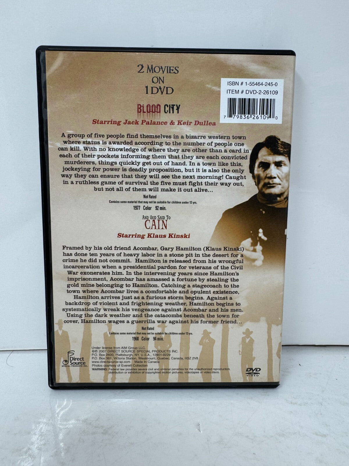 Blood City / And God Said to Cain (DVD) Western Good Condition!!!