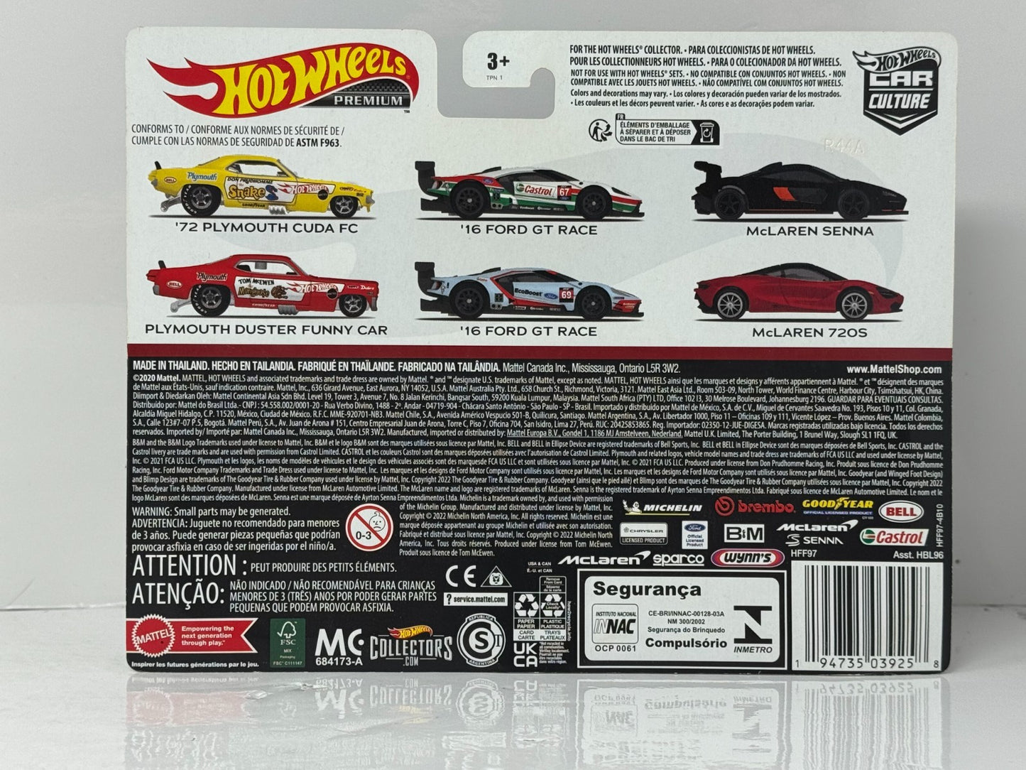 Hot Wheels Premium Car Culture McLaren Senna & McLaren 720S 2-Pack 1:64 Diecast