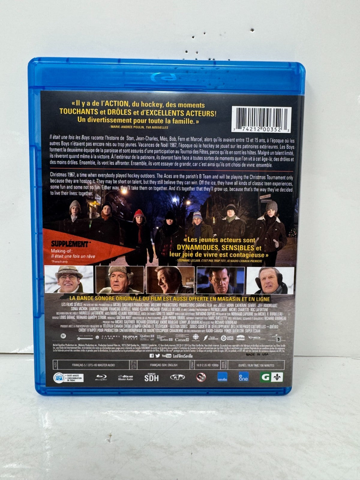 Il était une fois les boy (Blu-ray) Marc Messier Hockey Comedy Good Condition!!!
