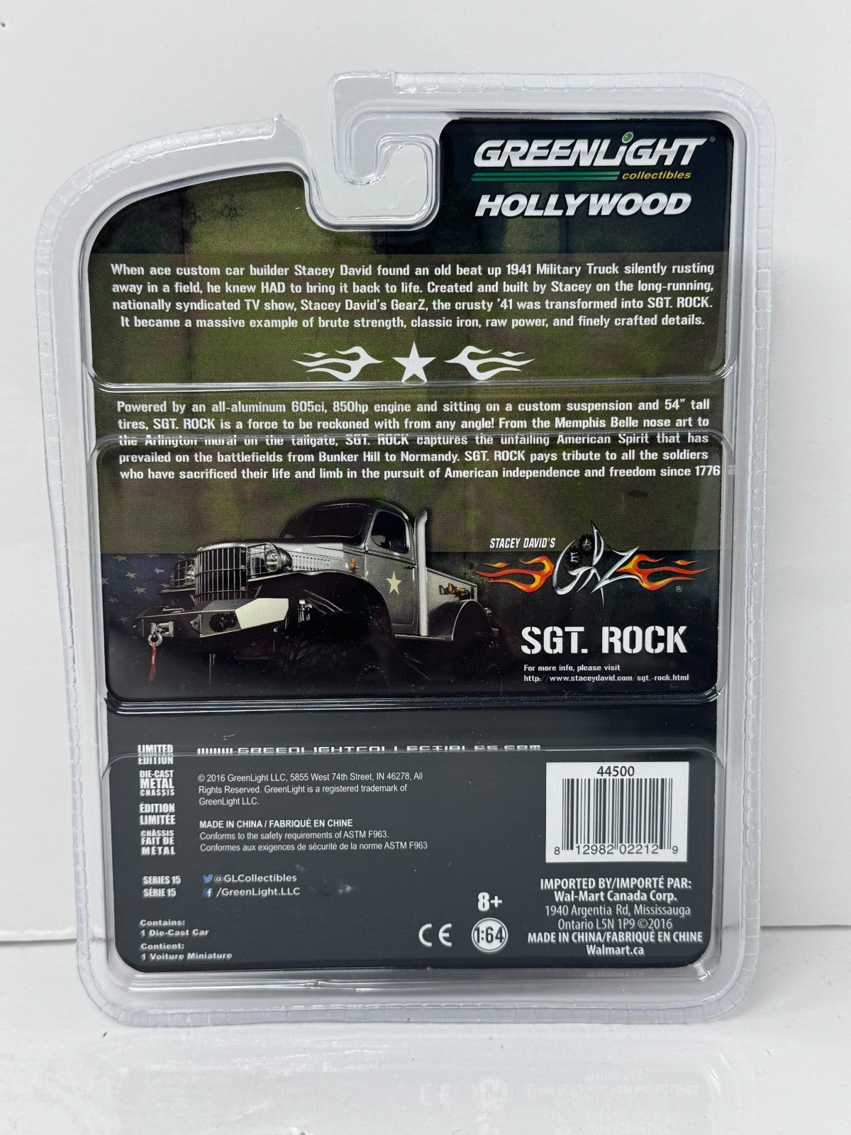 Greenlight Hollywood Stacey David's GearZ 1941 Military 12 Ton 4x4 1:64 Diecast