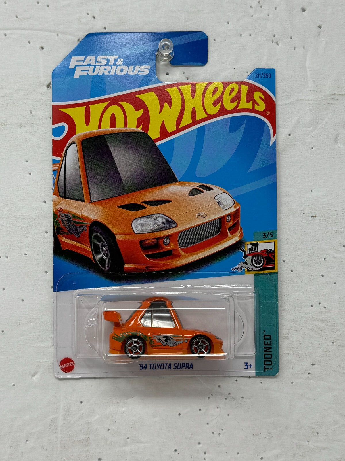 Hot Wheels Tooned 1994 Toyota Supra Fast & Furious JDM 1:64 Diecast