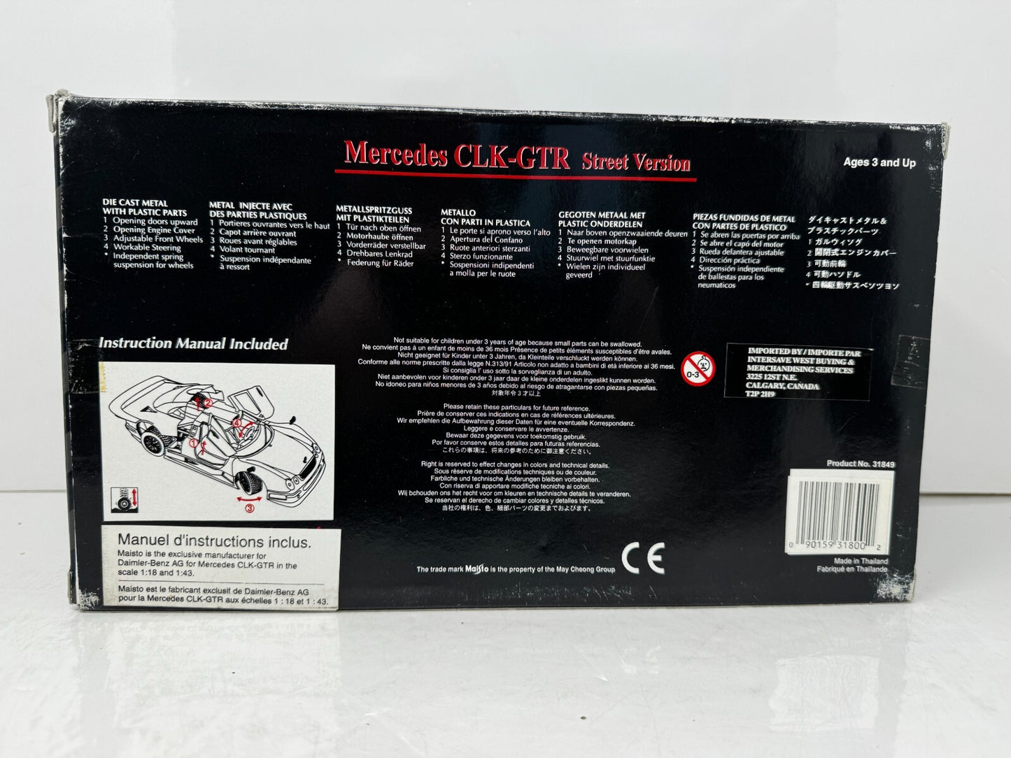 Maisto Mercedes CLK-GTR Street Version Special Edition 1:18 Diecast