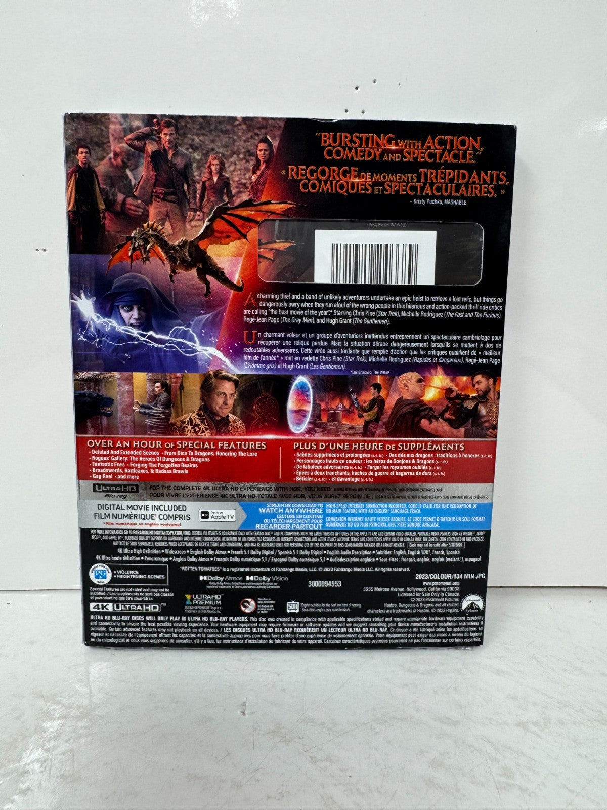 Dungeons & Dragons: Honor Among Thieves (4K UHD Blu-ray) Fantasy New and Sealed!